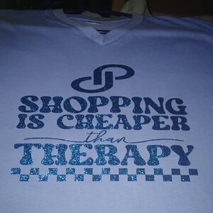 Blue  Glitter Graphic Unisex Shirt